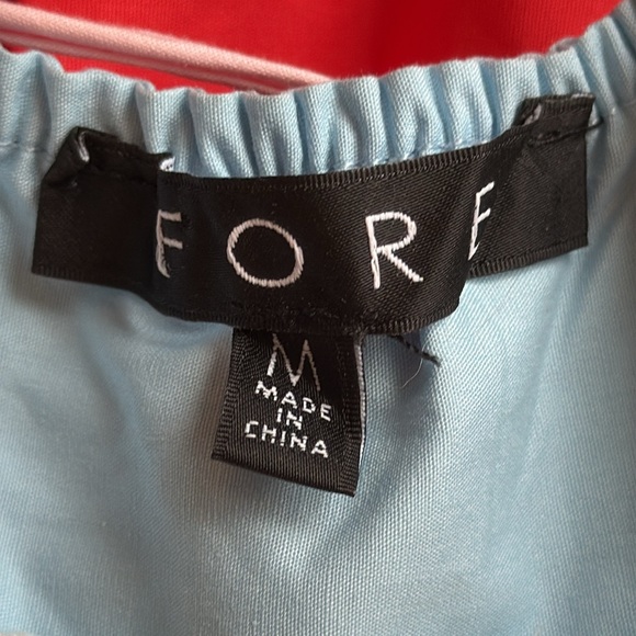 Fore Striped Cotton Tier Maxi Dress Adjustable Straps Gathered Ruffled Medium - Picture 2 of 10